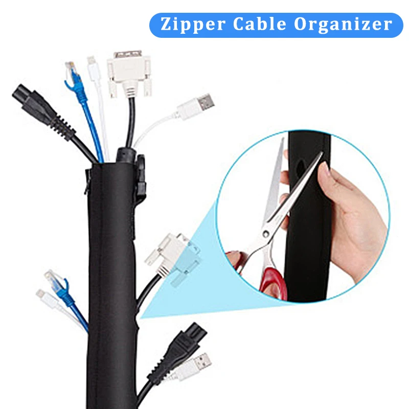 Funda de Cable con cremallera, - Cable Sleeve Neoprene reseña y precio