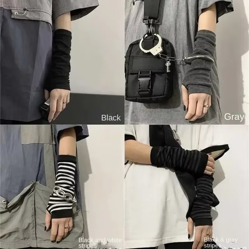 Guantes largos Punk negros sin - Y2K Tech Accessories reseña y precio